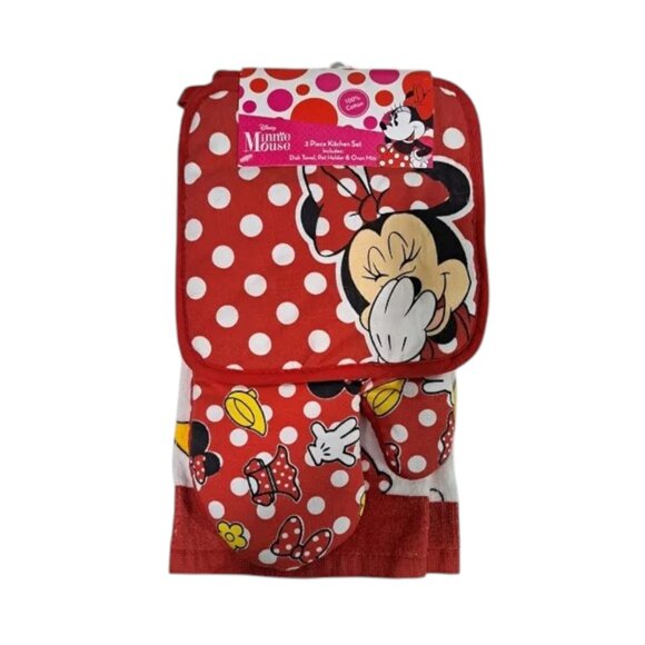 Disney Minnie Mouse 3 Piece Kitchen Set NWT - Picture 1 of 2